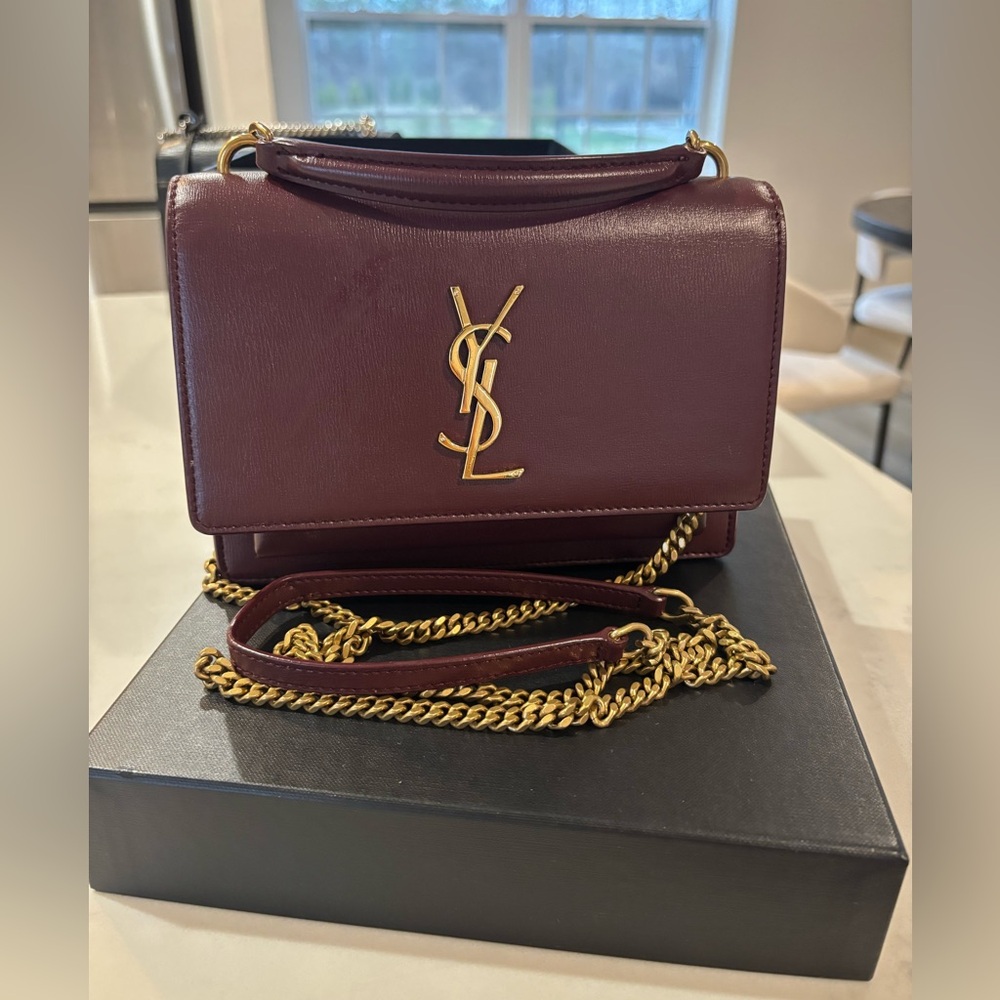 Authentic YSL Sunset Top Handle Crossbody Bag